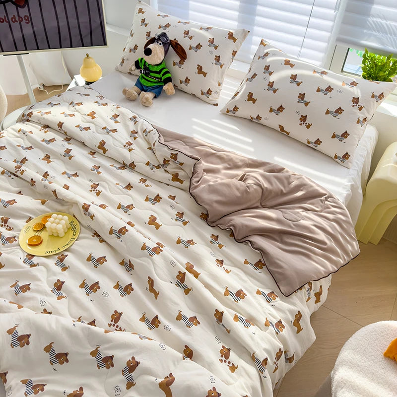 MF Super Soft Summer Quilt Queen | Lightweight, Breathable Air Conditioner Comforter, Soya Fibre Fill, Summer Blanket Single & Double
