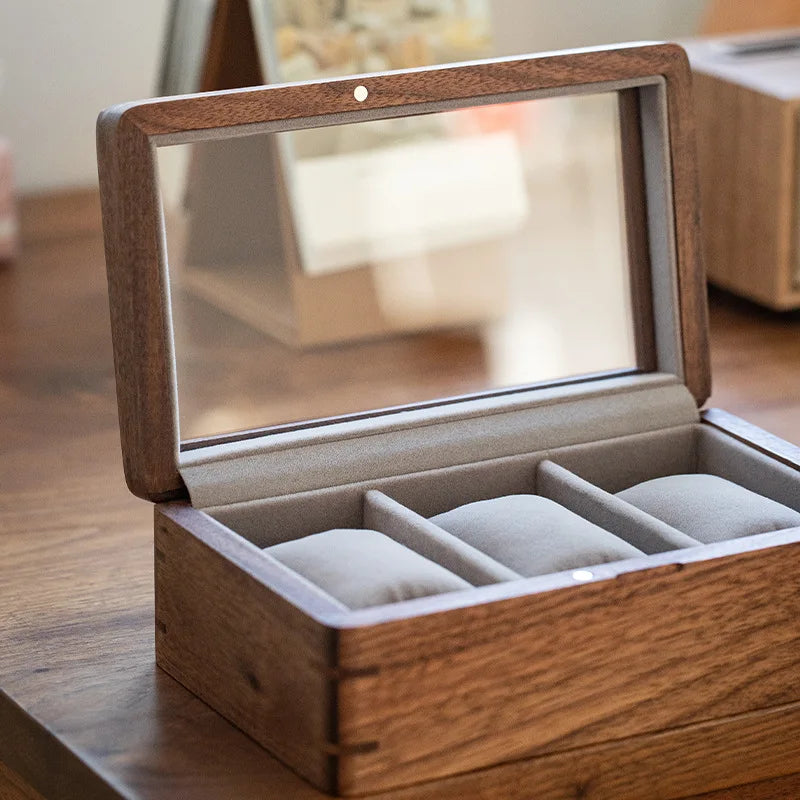 MF Three-Compartment Watch Storage Box | High-End Jewelry & Bracelet Display Case