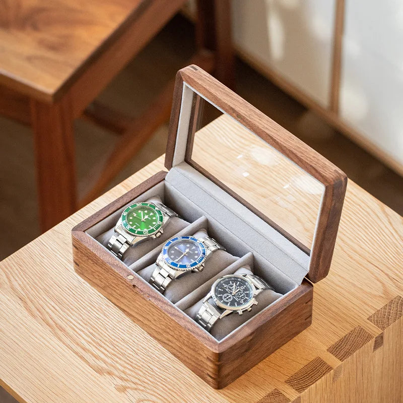 MF Three-Compartment Watch Storage Box | High-End Jewelry & Bracelet Display Case