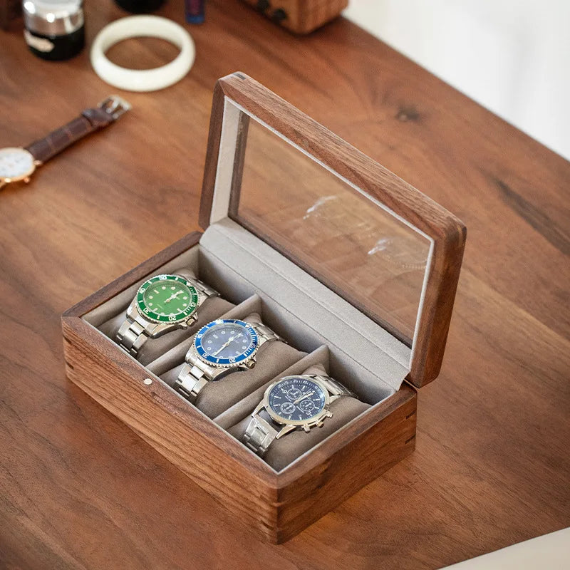 MF Three-Compartment Watch Storage Box | High-End Jewelry & Bracelet Display Case