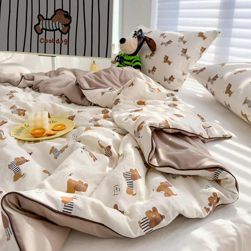 MF Super Soft Summer Quilt Queen | Lightweight, Breathable Air Conditioner Comforter, Soya Fibre Fill, Summer Blanket Single & Double