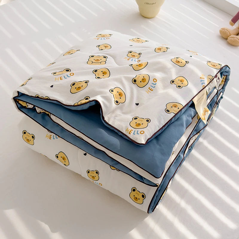 MF Super Soft Summer Quilt Queen | Lightweight, Breathable Air Conditioner Comforter, Soya Fibre Fill, Summer Blanket Single & Double