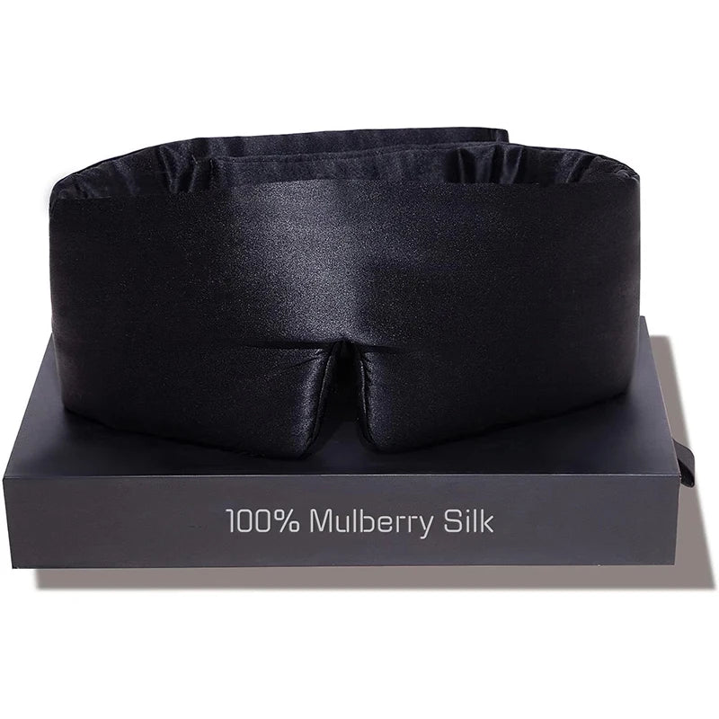 MF 100% Pure Silk Sleep Mask | Adjustable Luxury Eyemask, Soft & Breathable Eye Cover for Sleeping