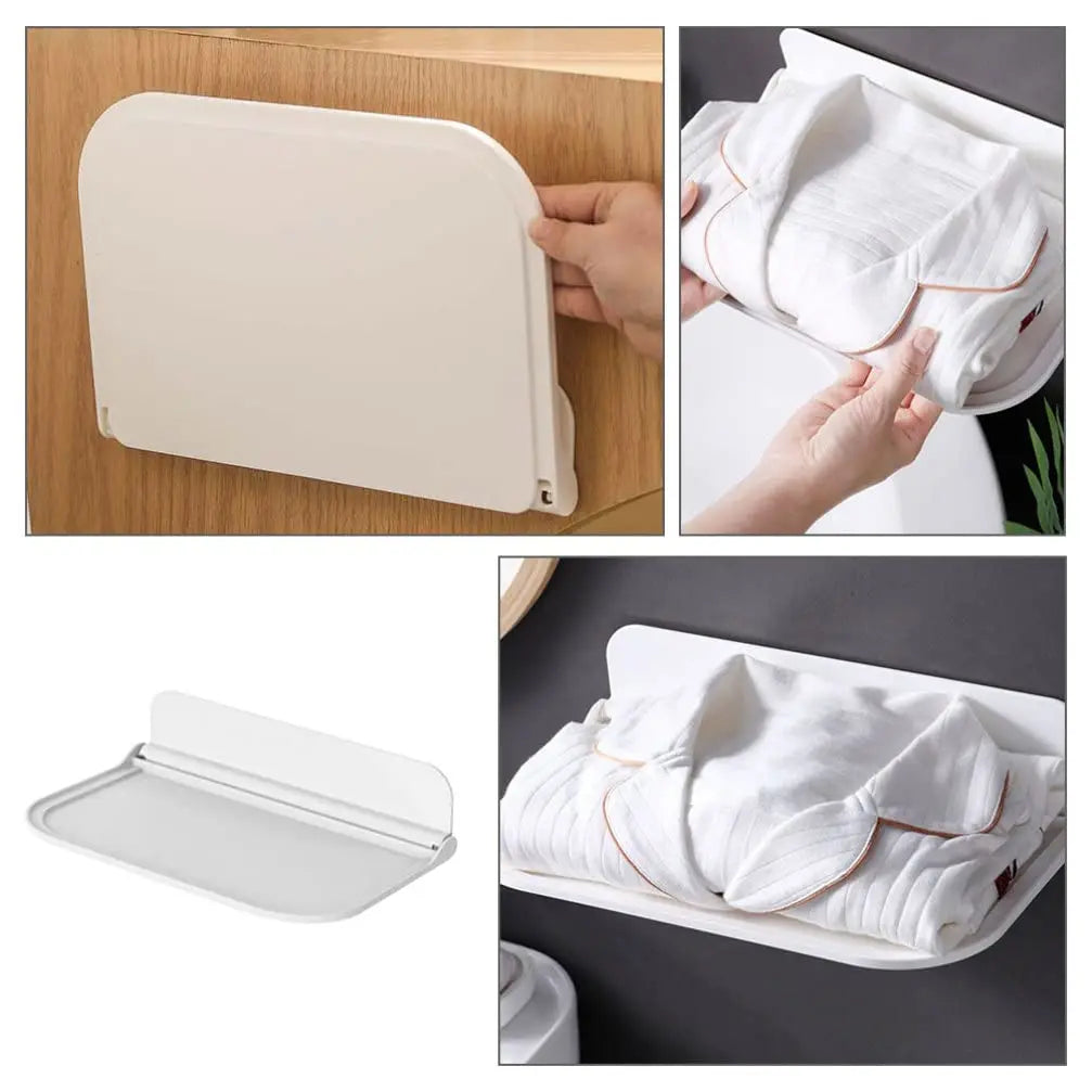 MF Cabin Lock Floating Wall Shelf | Wall-Mounted Folding Storage Rack & Hanging Board Organizer