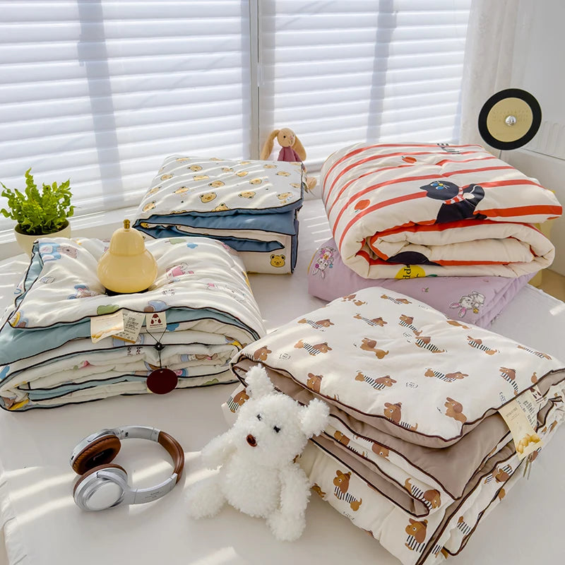 MF Super Soft Summer Quilt Queen | Lightweight, Breathable Air Conditioner Comforter, Soya Fibre Fill, Summer Blanket Single & Double