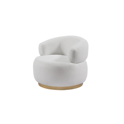 Bellissimo Oro Swivel Chair-White Boucle