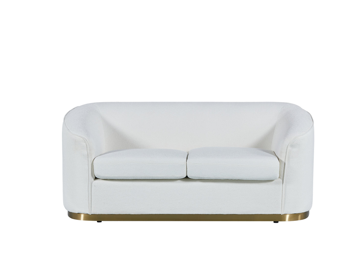 Bellissimo Oro 2 Seater Sofa Gold Base Bertoni Boucle Upholstery