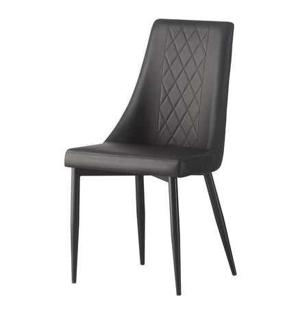 Set of 2 Magnus Chairs Black Faux Leather