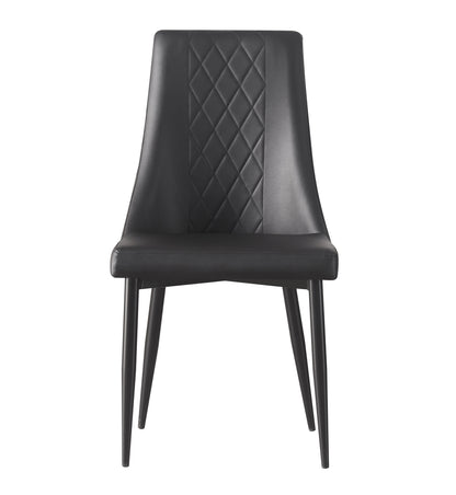 Set of 2 Magnus Chairs Black Faux Leather