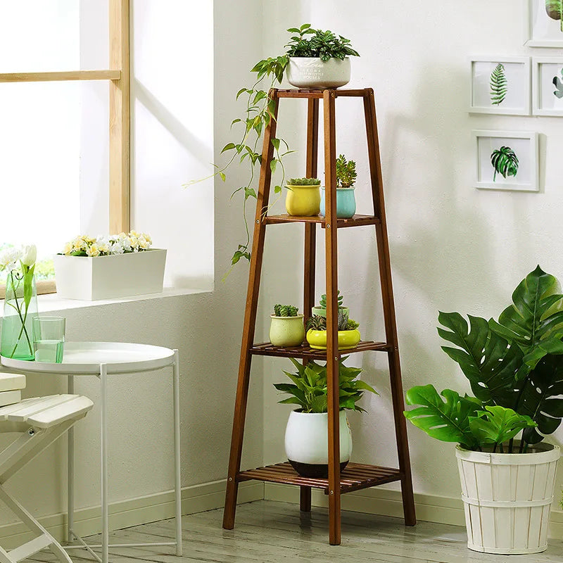 Bamboo Plant Stand Display Rack Shelf