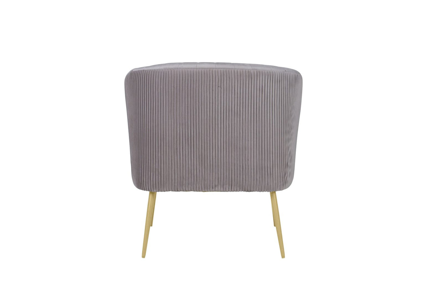 Perla Chair Dolphin Velvet Fluted Back Gold Legs