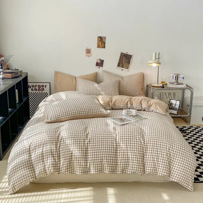 MF Japanese Style Blanket Cover Set | Soft Washed Quilt & Pillowcase, 1/3 Pcs Quilt Cover Set