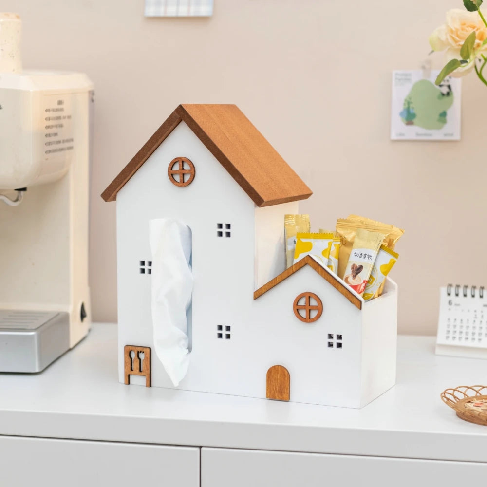 Simple House Tissue Box & Organiser