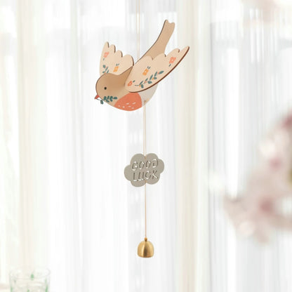 Good Luck Wind Chimes Wooden Birds