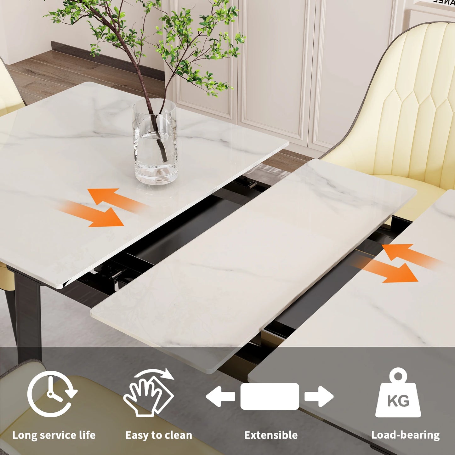 Extendable Rectangular Sintered Stone Dining Table