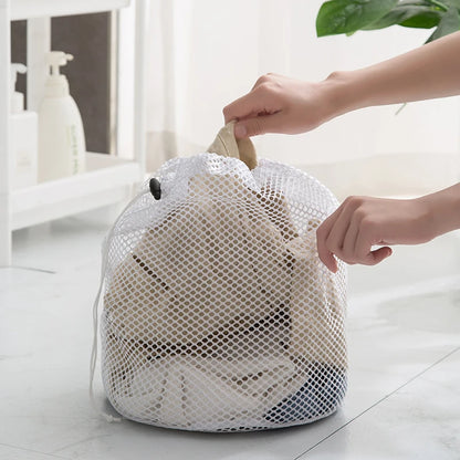 MF Drawstring Laundry Bag Set | 4PCS Coarse Net Washing Bags for Dirty Clothes Organizer & Washing Machine Use