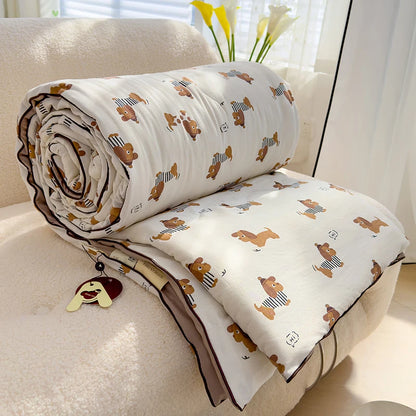 MF Super Soft Summer Quilt Queen | Lightweight, Breathable Air Conditioner Comforter, Soya Fibre Fill, Summer Blanket Single & Double