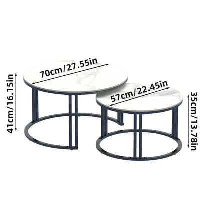 Circle Nesting Coffee Table Set of 2