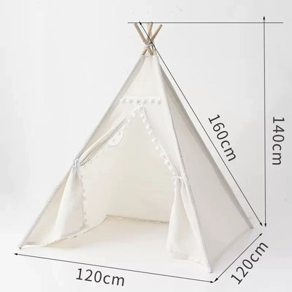 MF Kids Triangle Tent | Portable Indoor Playhouse, Wigwam, Tipi Teepee for Toddlers & Girls
