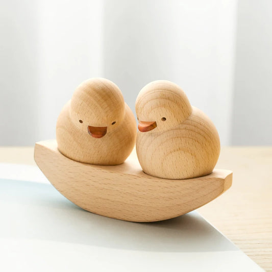 Set of 2 Wooden Ducks