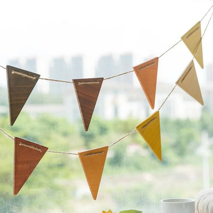 Wooden Leaf Plywood Garland Backdrop