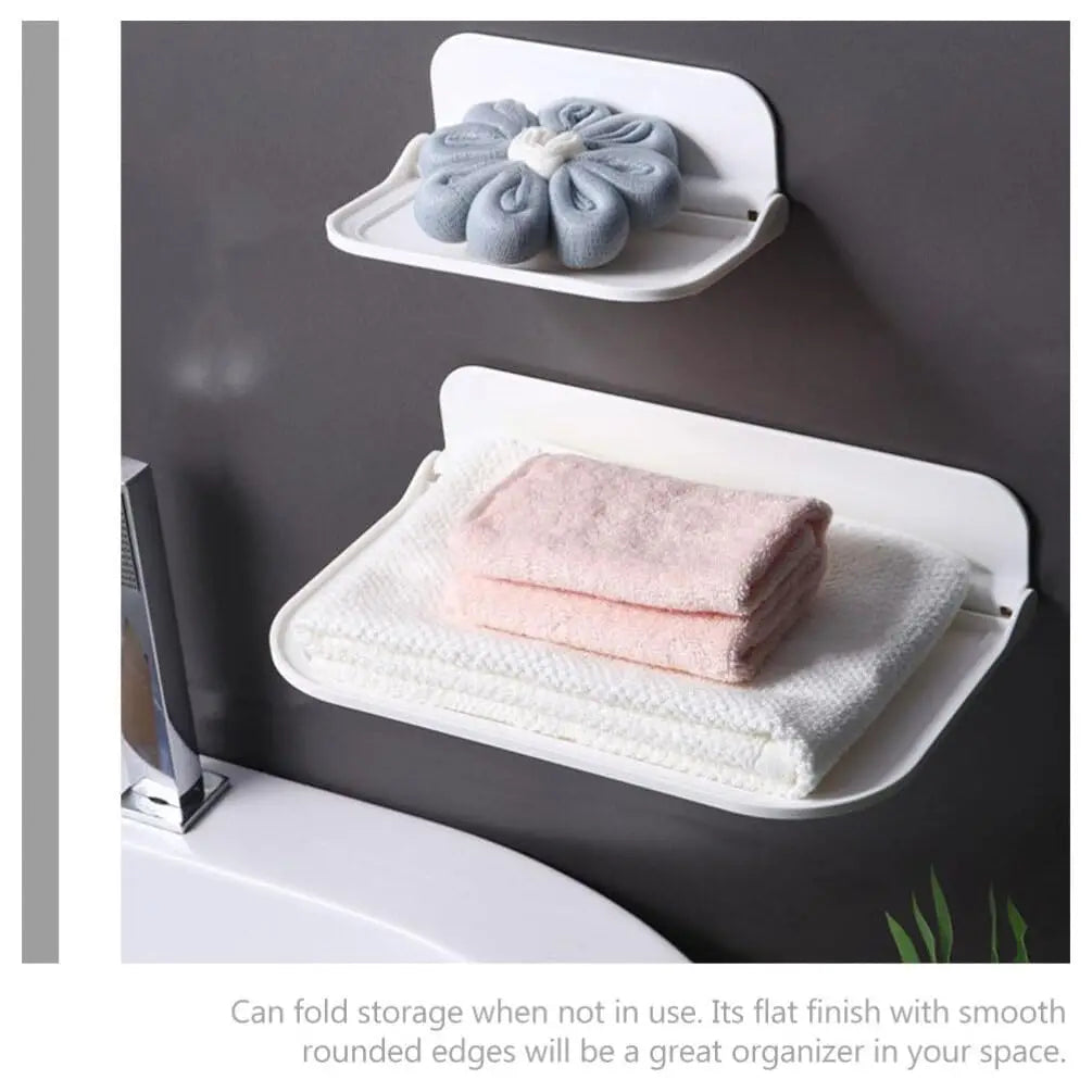 MF Cabin Lock Floating Wall Shelf | Wall-Mounted Folding Storage Rack & Hanging Board Organizer