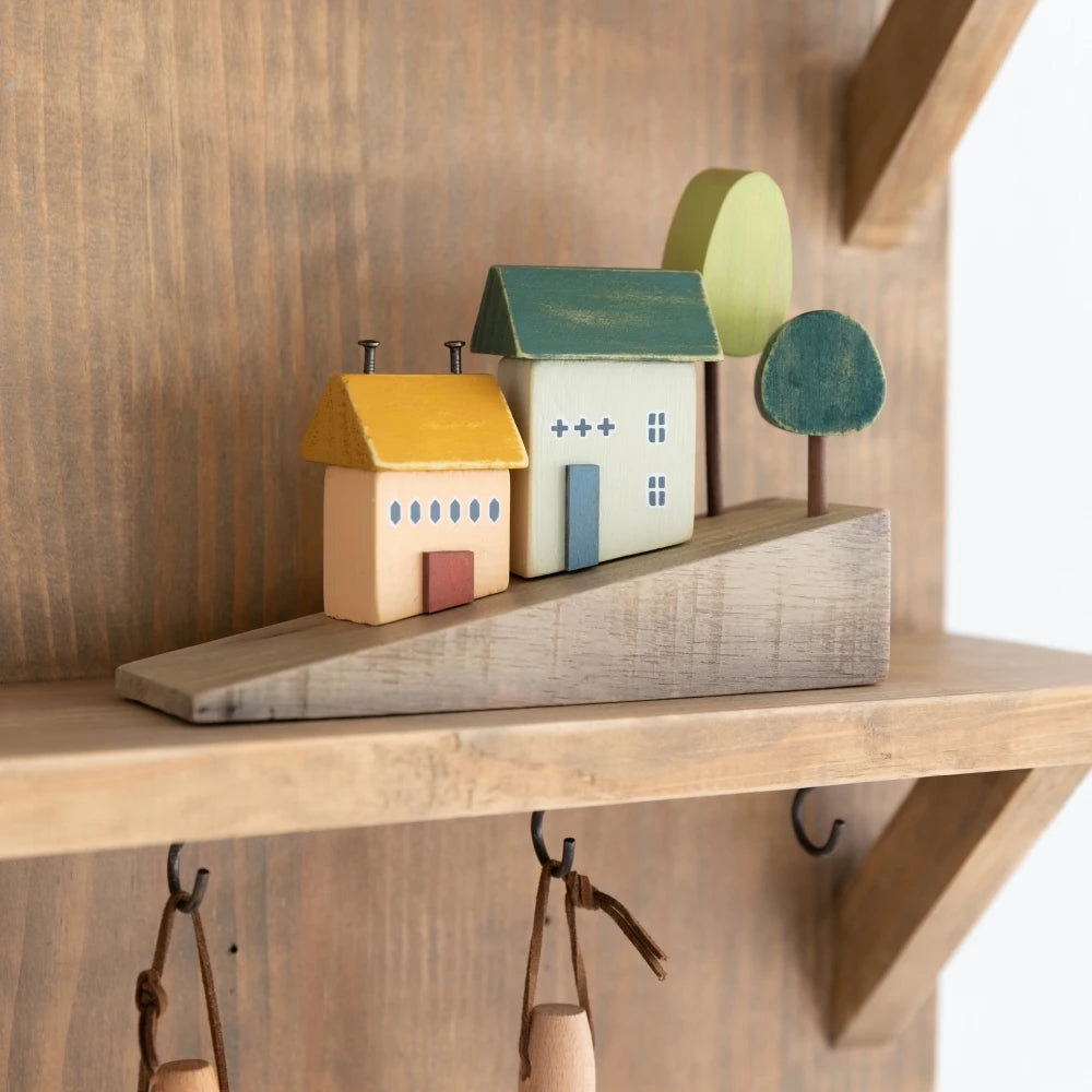 Miniature Wooden House Ornament