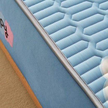 MF Natural Latex Thickened Summer Bed Mat | Cool Feeling Ice Silk Mattress Cover & Pillowcase, Soft, Breathable Cooling for Summer