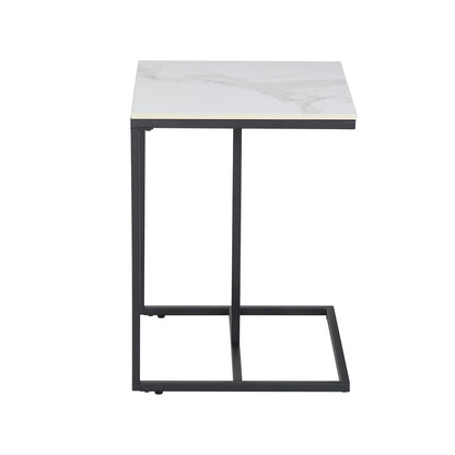 C-Shaped Sintered Stone Snack Side Table