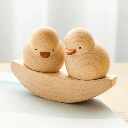 Set of 2 Wooden Ducks