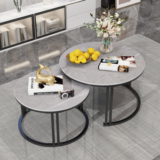 Circle Nesting Coffee Table Set of 2