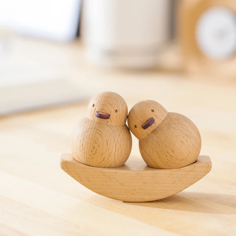 Set of 2 Wooden Ducks