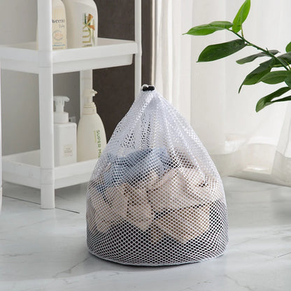MF Drawstring Laundry Bag Set | 4PCS Coarse Net Washing Bags for Dirty Clothes Organizer & Washing Machine Use