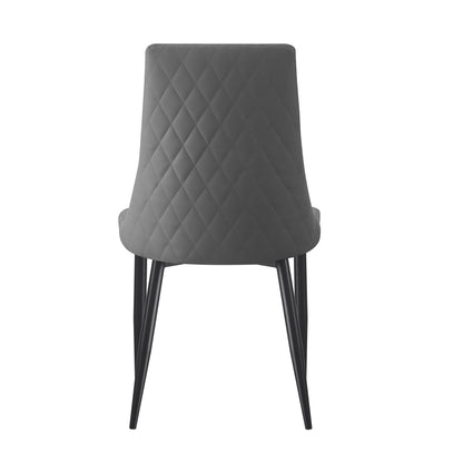 Set of 2 - Magnus Chair Grey Faux Leather